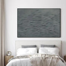 SIGNWIN 46"x72" Extra Large Framed Wall Art Gray School of Fish Minimalist Ocean-Inspired Marine Life Illustration for Home Living Room Bedroom Decor (Frame Assembly Required) by CozyNest Decor