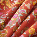 ABREEZE Paisley Bedding Sets 3Pcs Brushed Cotton Duvet Cover Set King Size Rustic Damask Red Floral Comforter Cover with Zipper Closure Boho Bedding Collections by CozyNest Decor