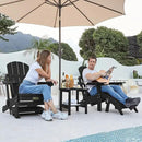 SERWALL Folding Adirondack Chair Footrest Set of 2, Adirondack Ottomans Without Assembly, Black by GreenHaven Gardens