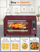 Nuwave Bravo Pro Smart Air Fryer Toaster Oven Combo, 12-in-1 Functions with Quicker & Even Crisp Technology, 1800W, 50-450°F, PFAS-Free, 21QT, Cinnamon by CozyNest Decor