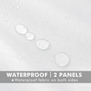 HolidayIdeas 4 Panels Linen Outdoor Curtains for Patio Waterproof White Curtains 84 Inch Length-Outside Curtains Weatherproof, Privacy for Pergola, Porch, Gazebo-54 Wide x 84" Long by CozyNest Decor