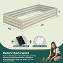 Raised Garden Bed Outdoor, 8x4x1ft Garden Box, Beige Garden bed, Metal Raised Garden Bed for Gardening Vegetables Flowers, Planter Box, Raised Bed