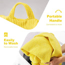 Homguava 3.5FT Bean Bag Chair: Teardrop Bean Bags with Memory Foam Filled, Compact Beanbag Chairs Soft Sofa with Corduroy Cover (Yellow) by TinyTreasures Baby Boutique