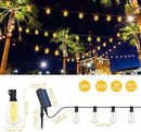Solar Powered Warm White LED Outdoor String Light with Remote Control, Shatterproof Light Bulbs for Backyard Garden Patio Pergola Gazebo Bistro Bedroom Christmas Wedding Party (10+1 Bulbs) by CozyNest Decor