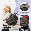 RUVALINO Diaper Bag Backpack, Multifunction Travel Pack Maternity Baby Changing Bags, Large Capacity, Waterproof, Green Camo by TinyTreasures Baby Boutique