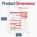 50 Pack 3-Ply Carbonless Annual Vehicle Inspection Report Forms with FMCSA Red Aluminum Adhesive Labels, DOT Inspection Forms and Stickers, Shrink-Wrapped, 8.5" x 11.75" - Made in USA by GreenHaven Gardens