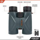 Athlon Optics 10x42 Midas UHD Gray Binoculars with Eye Relief for Adults and Kids, High-Powered Binoculars for Hunting, Birdwatching, and More by TinyTreasures Baby Boutique