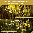 Solar Garden Lights, 4-Pack Dual Mode 40-LED Waterproof Outdoor Solar Firefly Lights for Yard, Patio, Pathway – Warm White Ambiance by GreenHaven Gardens