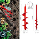 Garden Auger Drill Bit for Planting-1.6x16'' & 3.54x15.7,Ground Earth Spiral Drill Bit for 3/8" Hex Drive Drill, Yard Auger Drill for Bulbs Planting, Hole Digger Flowers,Umbrella Holes,Bedding Digging by GreenHaven Gardens