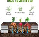 12x4x1FT Galvanized Raised Garden Bed Kit,Vegetable Boxes-Rectangle Metal Flower Box,Large Planter Raised Beds Outdoor Garden for Planting,Fruit,Herb-Sliver by GreenHaven Gardens