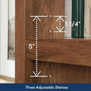 Sauder Miscellaneous Storage 5 Split Bookcase/Book Shelf, L: 35.28" x W: 13.23" x H: 69.76", Oiled Oak finish by CozyNest Decor