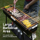 Charcoal Grills Commercial Quality Portable Multiple Size Hibachi BBQ Lamb Skewer Folded Camping Barbecue Grill for Backyard Party Picnic Travel Outdoor Cooking Use(31.6x7.1x5.1 inch),BLACK by GreenHaven Gardens