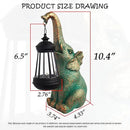 Elephant Garden Statue Outdoor Décor with Solar Lights Lantern,Elephant Solar Light Figurines Outside Decorations for Yard，Lawn Patio, Balcony, Unique Housewarming Gifts by CozyNest Decor