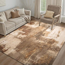 Kelarea Living Room Rug, 5x7 Rug Modern Abstract Washable Rugs Brown Foldable Faux Wool Vintage Carpets, Non Slip Rug for Bedroom, Dining Room, College Dorm, Kids Playroom, Home Office by TinyTreasures Baby Boutique