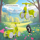 6V Electric Baby Balance Bike for 1 Year Old Boys Girls Ride on Toys 12-48 Months Toddler Balance Bike, 4 Wheels Kids First Bike with Remote Control First Birthday Gifts- Cyan by TinyTreasures Baby Boutique