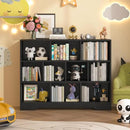 Book Shelf, 10 Cubes Storage Organizer, 3-Tier Open Shelf Wooden Bookcase, Freestanding Balck Bookshelf Cube Shelf for Bedroom, Living Room, Home Office by CozyNest Decor