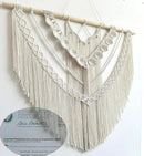 Achart Macrame Wall Hanging Large- Boho Wall Decor- large wall art- Wall Decor Living Room- Macrame Tapestry Boho Decor for Bedroom (Beige-Shells) by CozyNest Decor