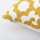 HWY 50 Mustard Yellow Decorative Throw Pillow Covers 18x18 Inch (1 Piece), Embroidered Cotton Farmhouse Cushion Cover Pillow Case for Sofa Couch Living Room Bed, Geometric by CozyNest Decor