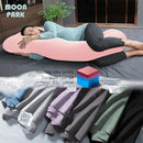 MOON PARK Pregnancy Pillows for Sleeping - U Shaped Full Body Maternity Pillow with Removable Cover - Support for Back, Legs, Belly, HIPS - 57 Inch - Pink - Cooling Cover by TinyTreasures Baby Boutique