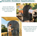 FENCY Metal Privacy Screen with Stand 72" H×47" W Outdoor Freestanding Privacy Panels, Arched Outdoor Privacy Screen for Deck Patio Balcony(Black-Louvered) by GreenHaven Gardens