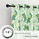 Kids Space Dino Blackout Curtains - 100% Blackout, Thermal Insulated, Noise Reducing, Perfect for Kids Room and Nursery, 2 Panels (Cosmo Dino Green, W52×L63) by TinyTreasures Baby Boutique