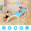GOME Toddler 5IN1 Play Gym with Ramp & Detachable Arch, Indoor Climbing Triangle Set for Sliding or Rocking by TinyTreasures Baby Boutique