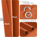 MIULEE Orange Blackout Curtains for Bedroom Living Room 63 Inches Long 2 Panels, Fall Thermal Insulated Room Darkening Drapes Solid Grommet Noise Reduction Light Blocking Window Treatments 40x63 Inch by TinyTreasures Baby Boutique