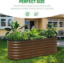 SnugNiture Galvanized Steel Raised Garden Bed, 6x2x2 ft, Outdoor Oval Deep Root Planter Box for Growing Vegetables, Flowers and Fruits by CozyNest Decor