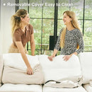Belffin Modular Sectional Sleeper Sofa with Pull Out Bed U Shaped Sectional Sofa Couch with Storage Ottoman Velvet Covertible 7-Seater Sofa for Living Room Beige by CozyNest Decor