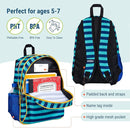 Wildkin 15-inch Kids Backpack – Durable, Padded, Adjustable for School & Travel - Blue Stripes by TinyTreasures Baby Boutique