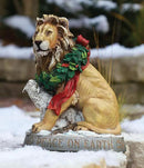 Joseph's Studio by Roman - Lion and Lamb Figure, Verse - Peace on Earth, 19.25" H, Resin and Stone, Christmas Decoration, Collection, Durable, Long Lasting by GreenHaven Gardens