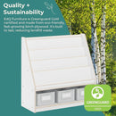Guidecraft EdQ Book and Bin Display White with 3 Storage Bins: Wooden Kids Bookcase and Toy Storage Organizer; Homeschool and Classroom Bookshelf Furniture by TinyTreasures Baby Boutique