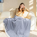 NEXHOME PRO Super Soft Throw Blankets for Couch, Twin Size Cozy Blankets Reversible Knit Blanket for Women, Fuzzy Plush Lightweight Throws for Sofa, Bed, Picnic, Heather Blue White, 60 x 80 inches by TinyTreasures Baby Boutique