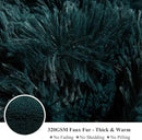 XeGe Luxury Faux Fur Throw Blanket, Deep Green Soft 50x60 Fluffy Blanket Throw, Shaggy Plush Decorative Couch Blanket, Cute Furry Throw Fuzzy Office Lap Blanket for Bedroom Living Room Dark Green by CozyNest Decor
