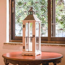 Bdor 26in Farmhouse White IP65 Waterproof Wood Metal Decorative Lanterns with Remote Control, Timer, Tempered Glass, Flameless Pillar Candles, Decorative Lanterns for Home Decor, Front Porch, Wedding by CozyNest Decor