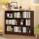 Book Shelf, 8 Cubes Storage Organizer, 3-Tier Open Shelf Wooden Bookcase, Freestanding Cherry Bookshelf Cube Shelf for Bedroom, Living Room, Home Office by CozyNest Decor