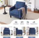 Accent Chair for Living Room, Mid Century Modern Reading Chair for Bedroom, Upholstered Armchair with Side Pockets, Comfy Single Sofa Side Chair for Office, Apartment, Small Room, Blue by CozyNest Decor
