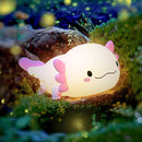 UNEEDE Axolotl Night Light for Kids,Animal Silicone Nursery Night Lamp, Rechargeable Table Lamp Bedside Lamp,Cute Room Decor Night Light for Bedroom,Living Room,Dining,Desk Decorations,Gift by TinyTreasures Baby Boutique