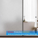 Frosted Glass Window Privacy Film Decorative, Bathroom Privacy Film for Glass Windows Cover, Static Cling, Removable, Reusable, Anti-UV, Anti-Glare, Heat Blocking,(Flash Point Pure, 45.2×157.4Inch) by CozyNest Decor
