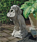 Design Toscano Man's Best Friend Dog with Basket Outdoor Garden Statue, 8 Inches Wide, 12 Inches Deep, 19 Inches High, Handcast Polyresin, Antique Stone Finish by GreenHaven Gardens