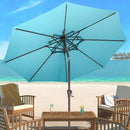 9ft Outdoor Patio Umbrella - 2 Tiers Table Umbrella Waterprool UV Protection, Sombrillas de Patio with Push Button Tilt&Crank, Sun Umbrella for Pool, Porch, Garden, Backyard(Sky Blue) by GreenHaven Gardens