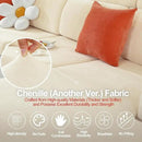 Individual Couch Cushion Covers, Stretch Sectional Couch Covers for L Shaped Sofa, Softer Chenille Sofa Covers for 3 Couch Cushions, Non-Slip Seat Slipcover Protector (3 Piece, Beige) by CozyNest Decor