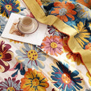 Boho Muslin Blanket for Adults 4-Layer Gauze 80 x 90 Inches Soft Cozy 100% Cotton Summer Cooling Blanket Floral Decor for Sofa Bed Coverlet Both Sides (Daisy Floral, 80 x 90 in) by CozyNest Decor