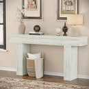Rresyet 63 Inch Long Console Table, Sofa Table Behind Sofa, Wooden Entryway Table, Farmhouse Entryway Table for Entry, Hallway, Living Room (White) by CozyNest Decor