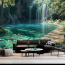 BSFHH Nature Tapestry Forest Tree Sea Cave Wall Hanging, Stream Through Rainforest Landscape Wall Art Tapestry for Bedroom Living room (Waterfall, 90"×70", Unframed) by CozyNest Decor