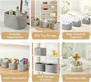 Small Baskets Set of 3 - 11"x7"x7" Perfect Toy Baskets for Storage, Ideal Storage Basket for Cube, Towels, and More - Basket for Shelves （Grey by TinyTreasures Baby Boutique