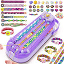 Friendship Bracelet Making Kit for Girls - DIY Bracelets Maker Art and Craft Kits for Kids - Jewelry String braiding Set Toys for Age 6 7 8 9 10 11 12 Year Old Girl Christmas Birthday Gifts - Purple by TinyTreasures Baby Boutique