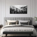 Foggy Forest Wall Art for Living Room,Black and White Pictures for Wall,Tree Wall Decor for Bedroom 20 x 40 Inch by CozyNest Decor