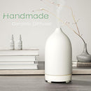 Essential Oil Diffusers,Handmade Ceramic Aromatherapy Diffuser for Room and 9 Colors Night Light for Home,Auto-Off (White) by TinyTreasures Baby Boutique
