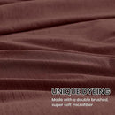 Monbix King Size Comforter Set, 7 Pieces Dark Red King Size Bed Set Reversible,Cationic Dyeing Bed in a Bag with Comforter, Sheets, Pillowcases & Shams by CozyNest Decor